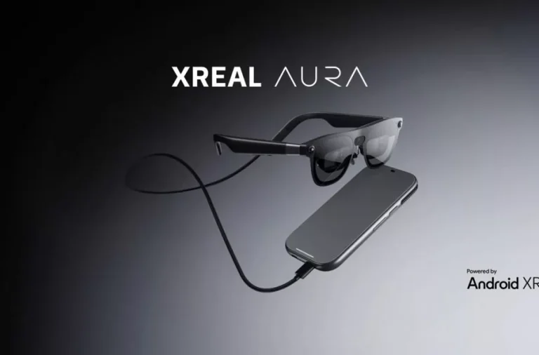 عینک هوشمند Xreal Aura معرفی شد؛ سبک‌وزن با تراشه اسنپدراگون Reality Elite