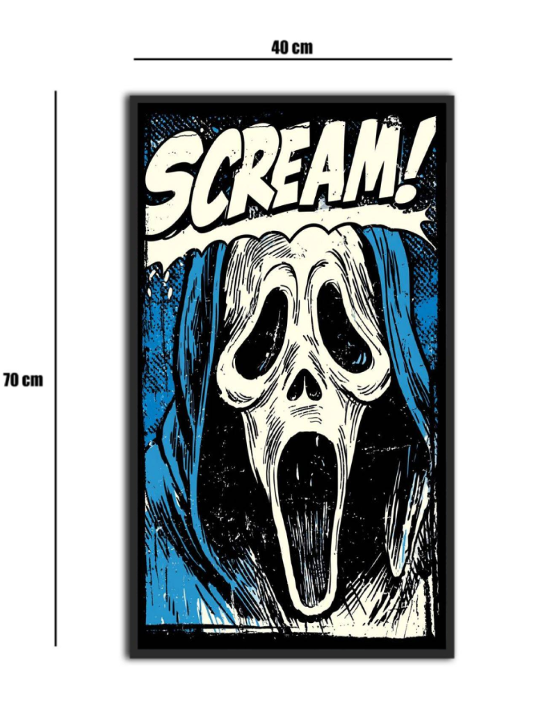 تابلو شیشه‌ای طرح Scream سایز 40×70