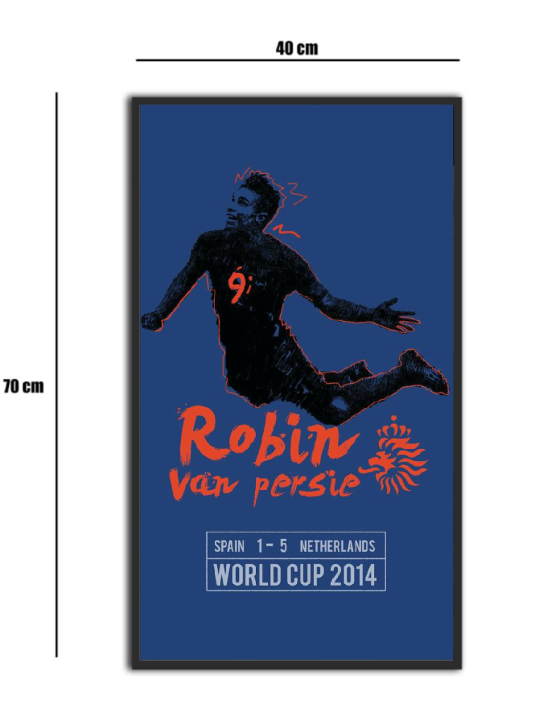 تابلو شیشه‌ای طرح Robin van Persie | رابین فن پرسی سایز 70×40