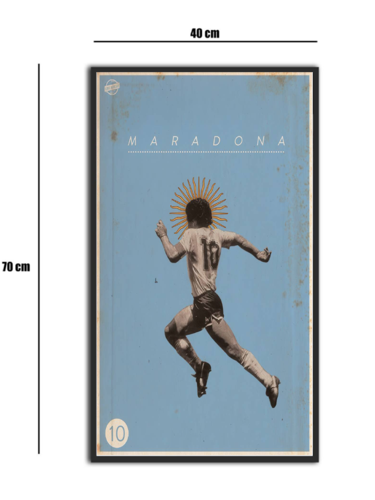 تابلو شیشه‌ای طرح Diego Maradona | دیگو مارادونا سایز 70×40