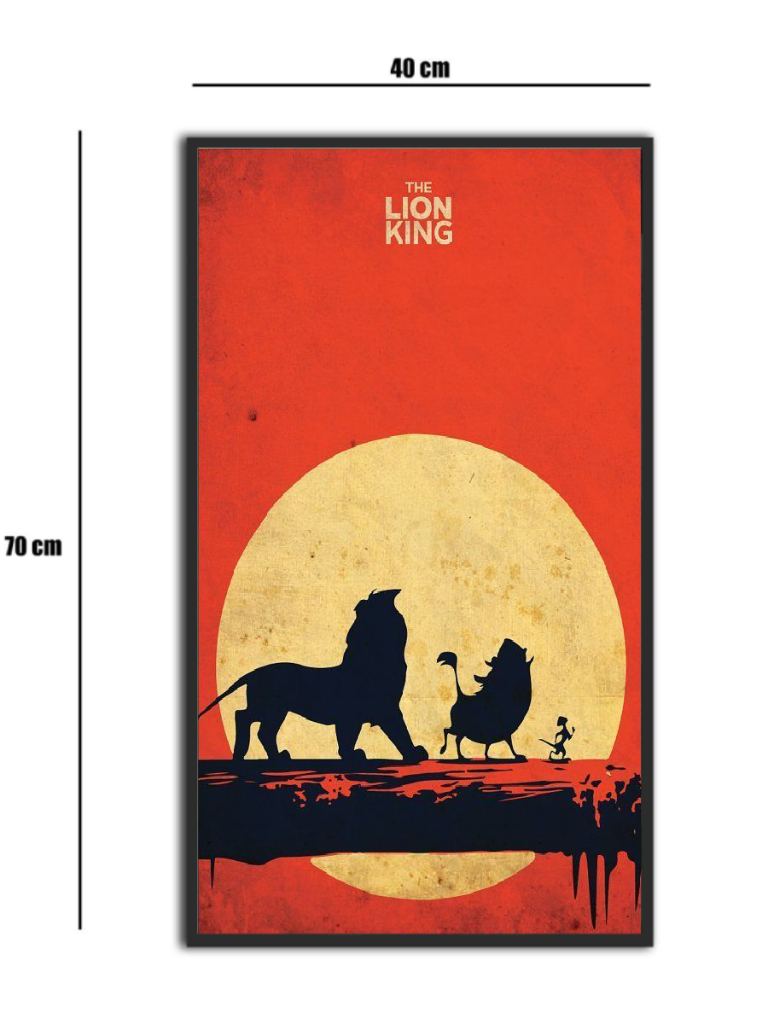 تابلو شیشه‌ای طرح The Lion King سایز 70×40