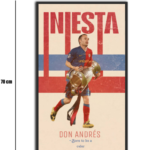 تابلو شیشهای طرح Andres Iniesta | آندرس اینیستا سایز 70×40