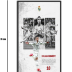 تابلو شیشهای طرح Kylian Mbappe | کیلیان امباپه سایز 70×40