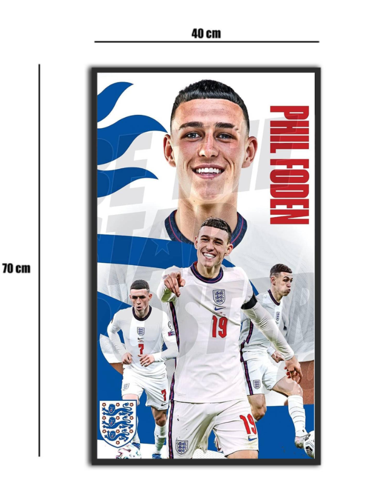 تابلو شیشه‌ای طرح Phil Foden سایز70×40
