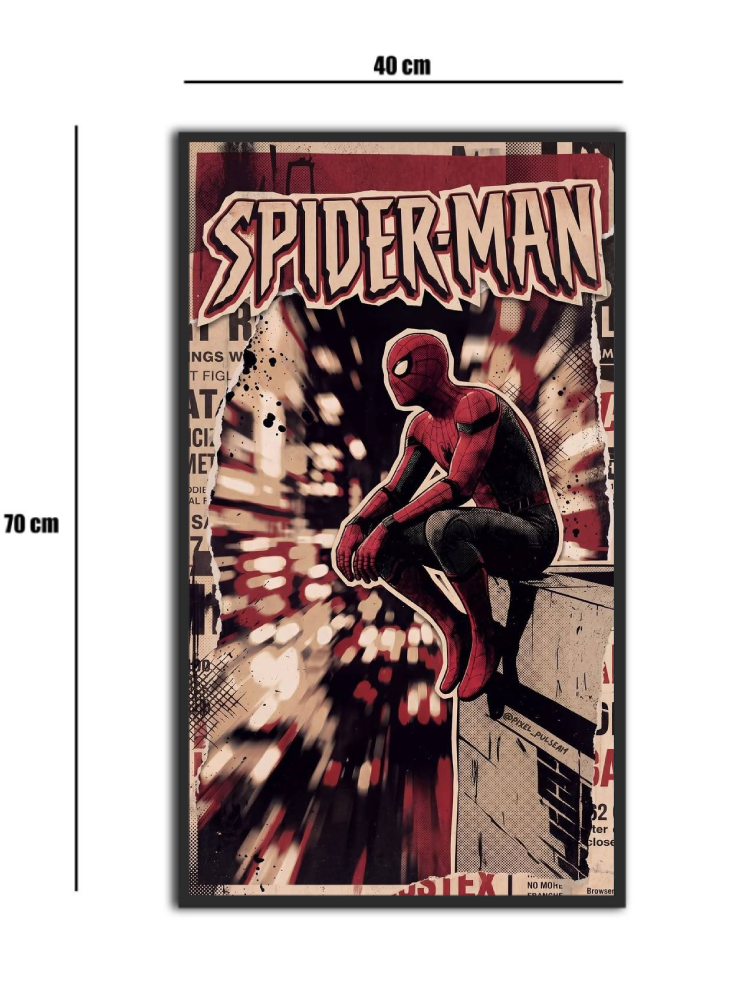 تابلو شیشه‌ای طرح اسپایدرمن | Spider-Man سایز40×70