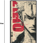 تابلو شیشهای طرح زورو وان پیس | Zoro One Piece سایز 70×40