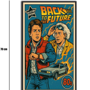 تابلو شیشهای طرح Back to The Future سایز 70×40