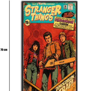 تابلو شیشهای طرح استرنجر ثینگز | Stranger Things سایز 70×40