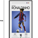 تابلو شیشهای طرح Ronaldinho | رونالدینیو سایز 70×40
