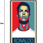 تابلو شیشهای طرح 3 Cristiano Ronaldo | کریستیانو رونالدو سایز 70×40