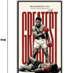 تابلو شیشهای طرح محمد علی کلی | Muhammad Ali سایز 70×40