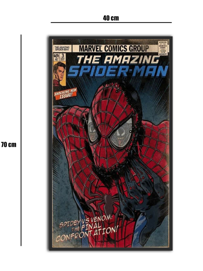 تابلو شیشه‌ای طرح اسپایدرمن | Spider Man سایز 70×40