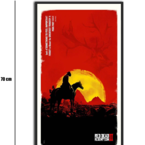 تابلو شیشهای طرح رد دد ریدمپشن | Red Dead Redemption سایز ۷۰×۴۰