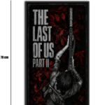تابلو شیشه‌ای طرح لست آف آس سیاه سفید | The Last of Us سایز 70×40