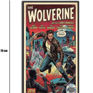 تابلو شیشهای طرح ولورین | Wolverine سایز 70×40