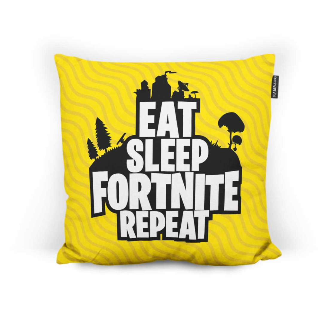 بالشتک دکوراتیو فورتنایت | Eat Sleep Fortnite Repeat سایز 45×45 سانتی‌متر