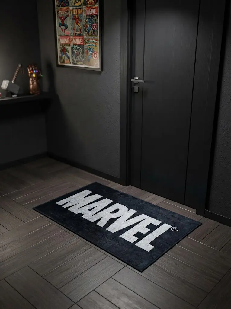 پادری اتاق طرح مارول مشکی Black Marvel