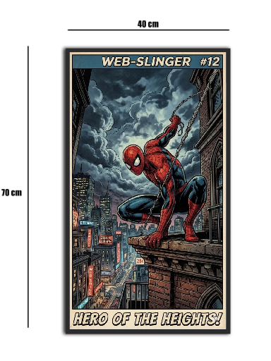 تابلو شیشه‌ای طرح اسپایدرمن | Spider man سایز 70×40