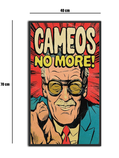تابلو شیشه‌ای طرح استن لی | Stan Lee سایز 70×40