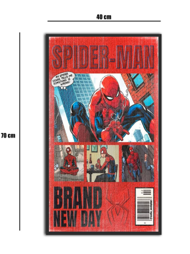 تابلو شیشه‌ای طرح اسپایدرمن | Spider man سایز 70×40