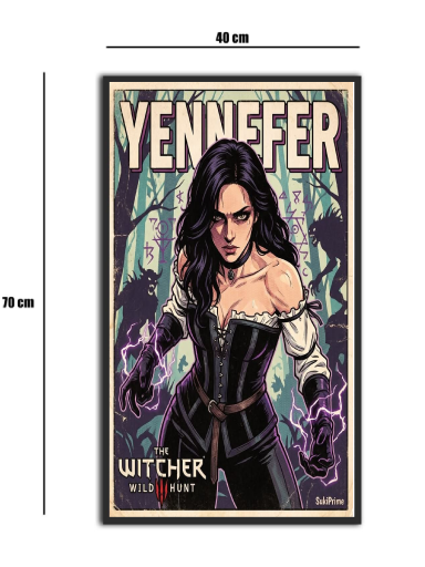 تابلو شیشه‌ای طرح ویچر ینیفر | The Witcher Yenneferسایز 70×40
