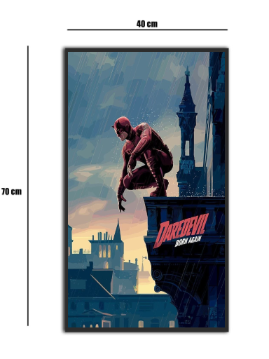 تابلو شیشه‌ای طرح دردویل | Daredevil سایز 70×40